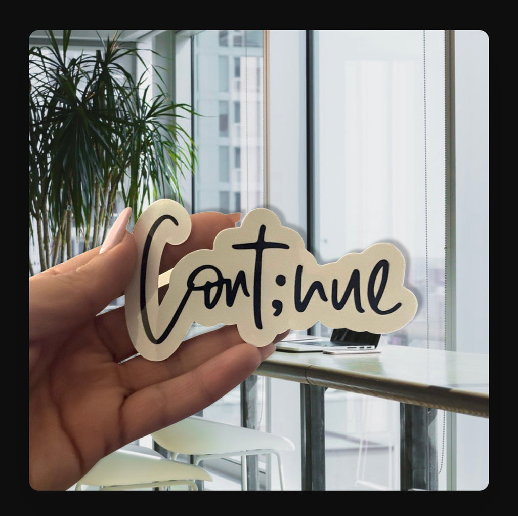 Continue Sticker